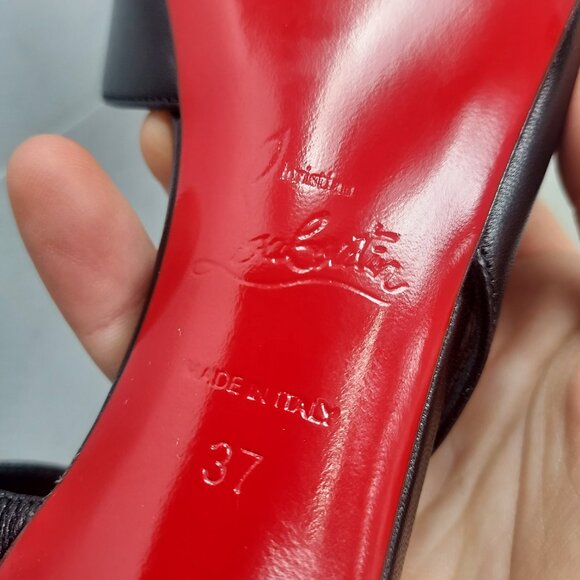 Christian Louboutin Black Jenlove Ankle Strap Pointed Toe Pump - Picture 6 of 13